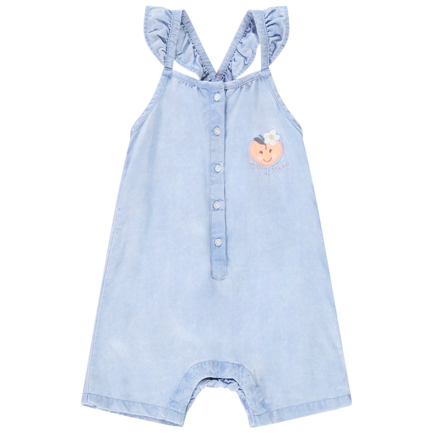 Combishort effet jean pour bébé fille 