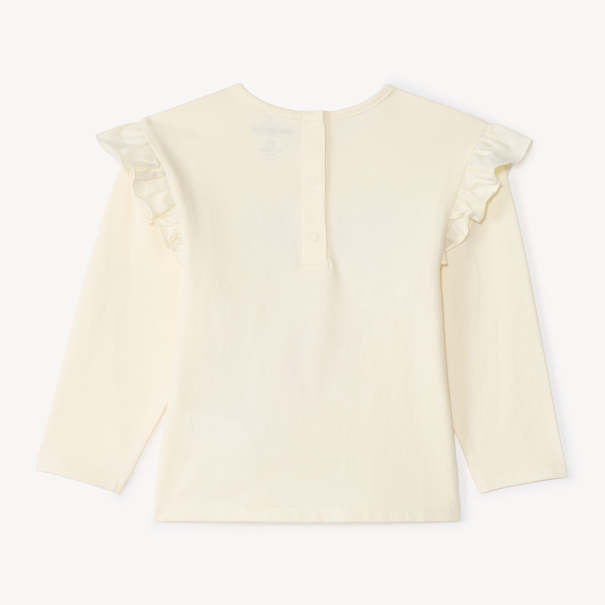 T-shirt manches longues à motif ludique pour bébé fille 