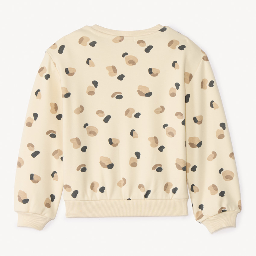 Sweat molleton oversize imprimé tacheté pour fille 
