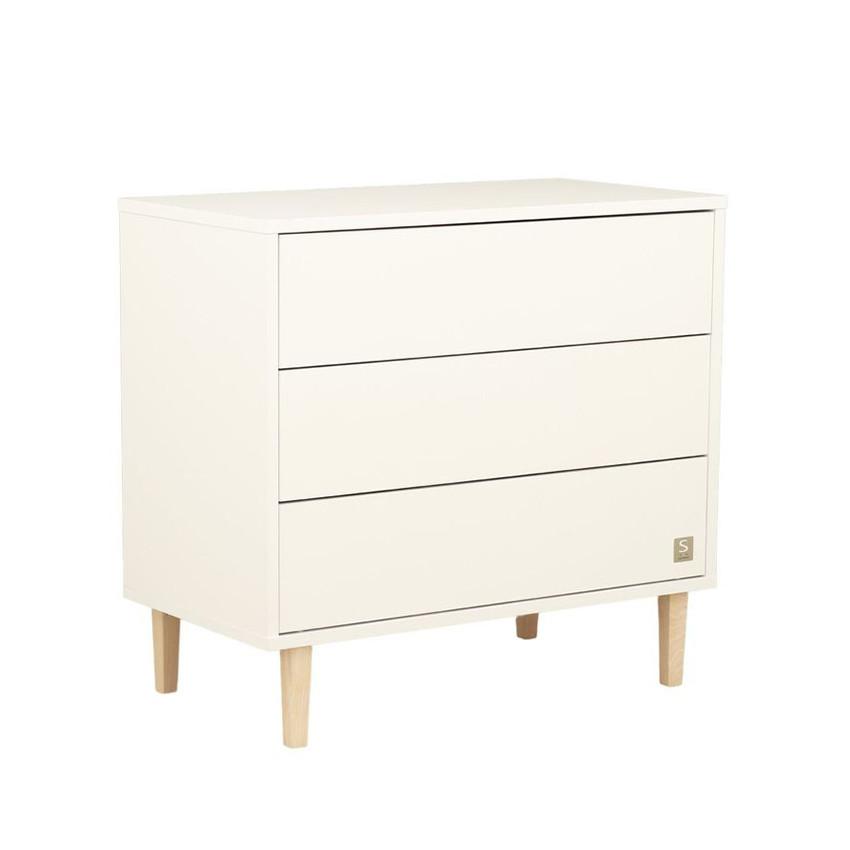 Commode 3 tiroirs Paloma blanc 