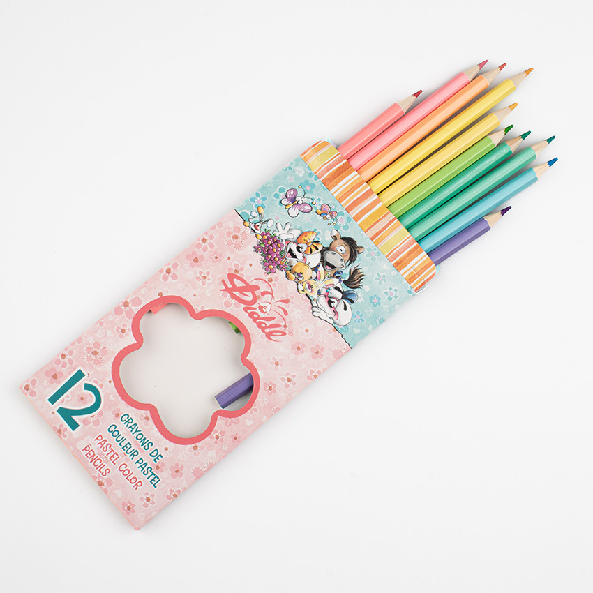 Boîte de 12 crayons de couleurs parfumés - Diddl et ses amis 