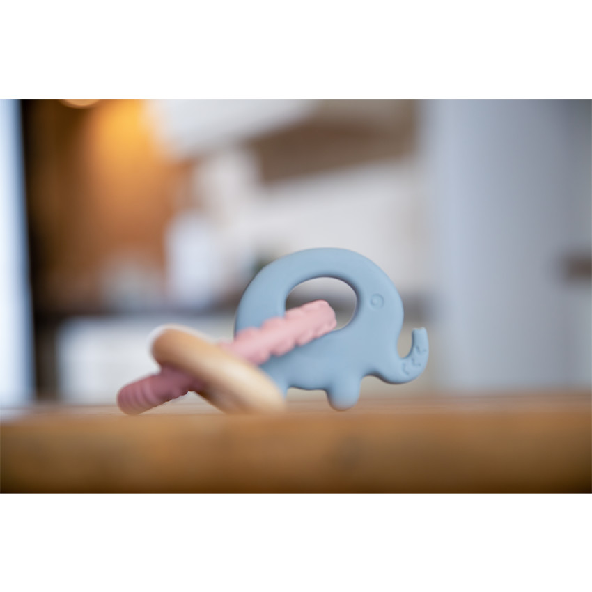 Anneau de dentition éléphant - Rose 