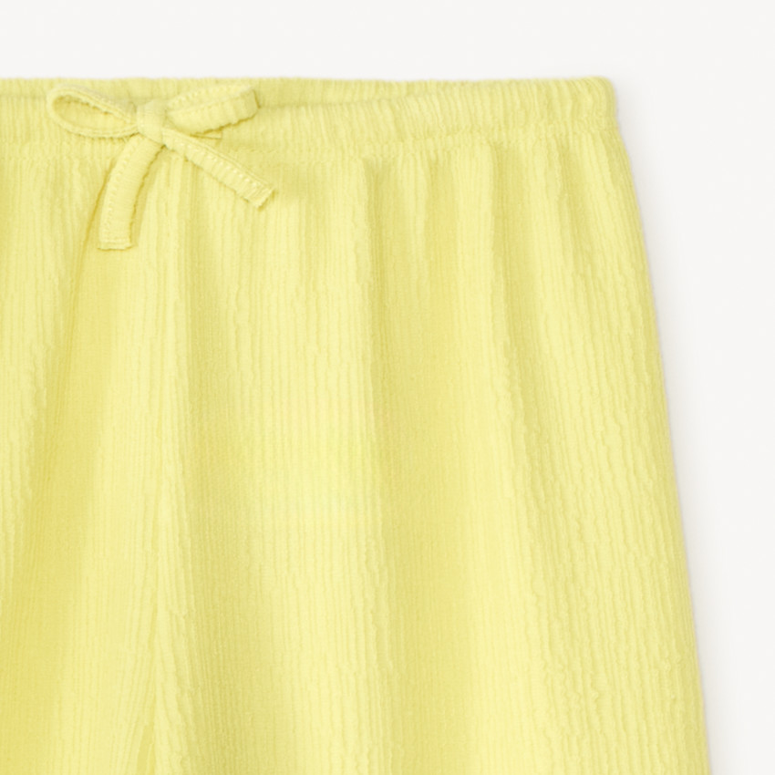 Pantalon fluide en jersey texturé uni pour fille 