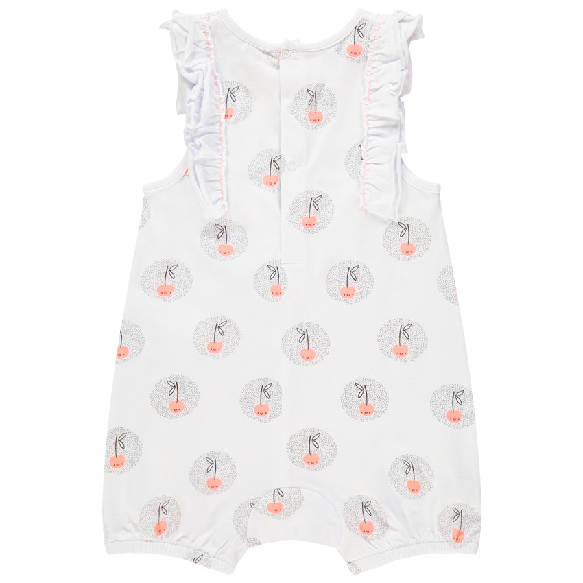 Combinaison courte à cerises all-over pour bébé fille 
