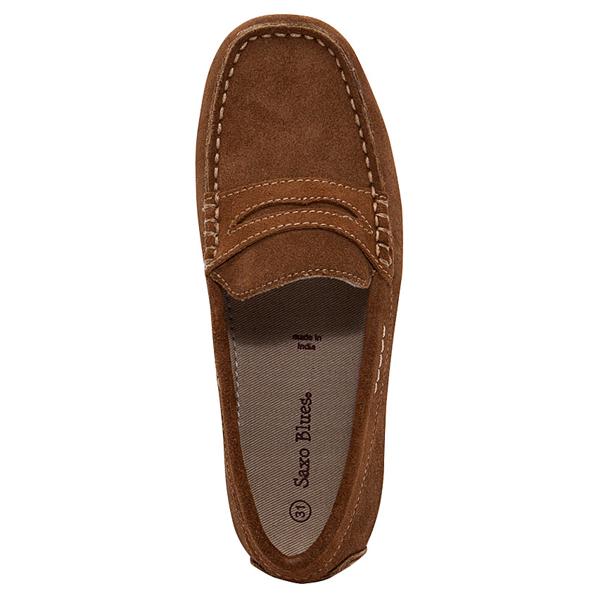 Mocassins en cuir retourné 