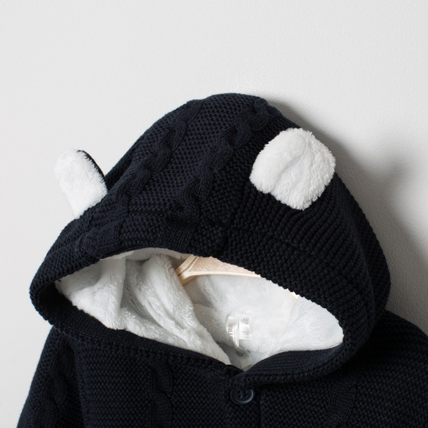 Veste en tricot à capuche doublée sherpa Main Veste en tricot à capuche doublée sherpa