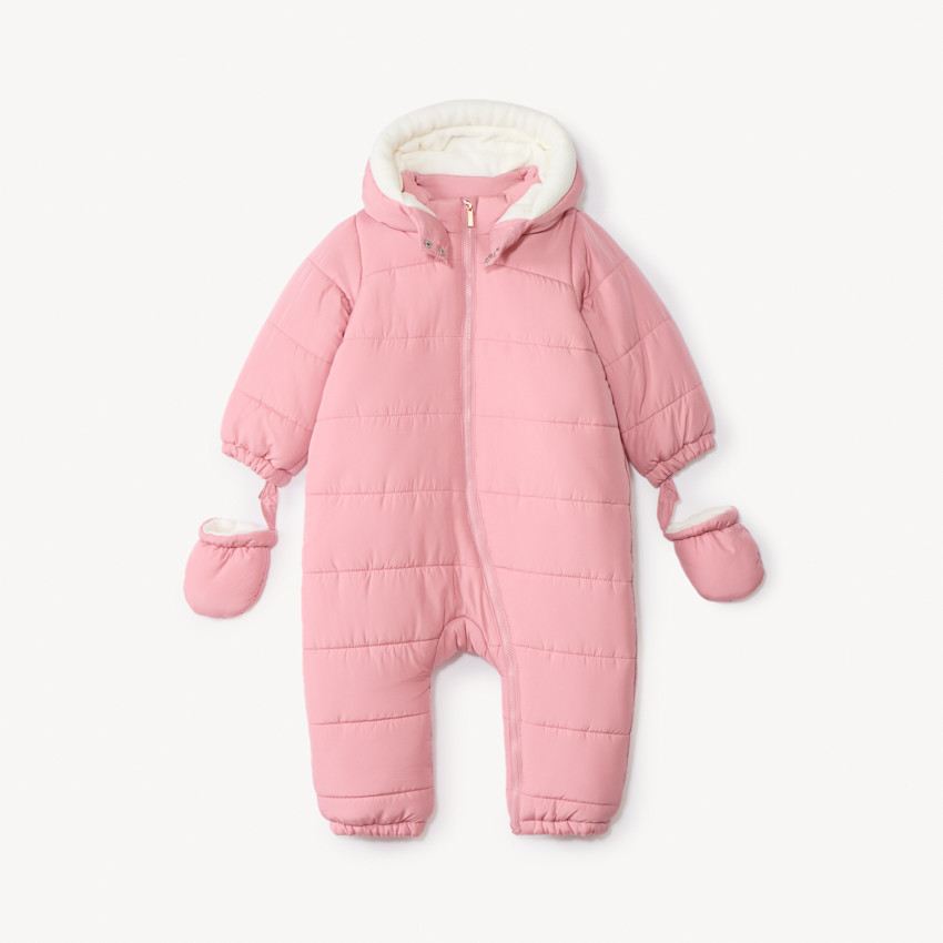 Combi-pilote matelassée pour bébé fille avec finitions différentes selon l&#39;âge