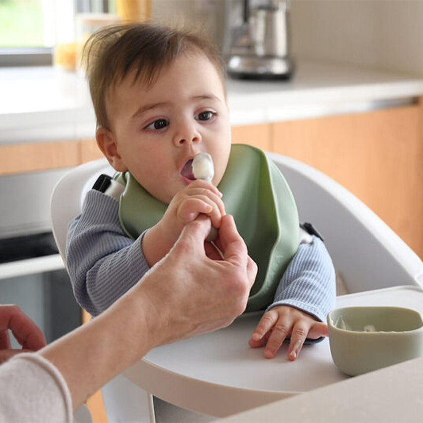 Lot de 2 pré-cuillères en silicone terracotta/velvet grey 