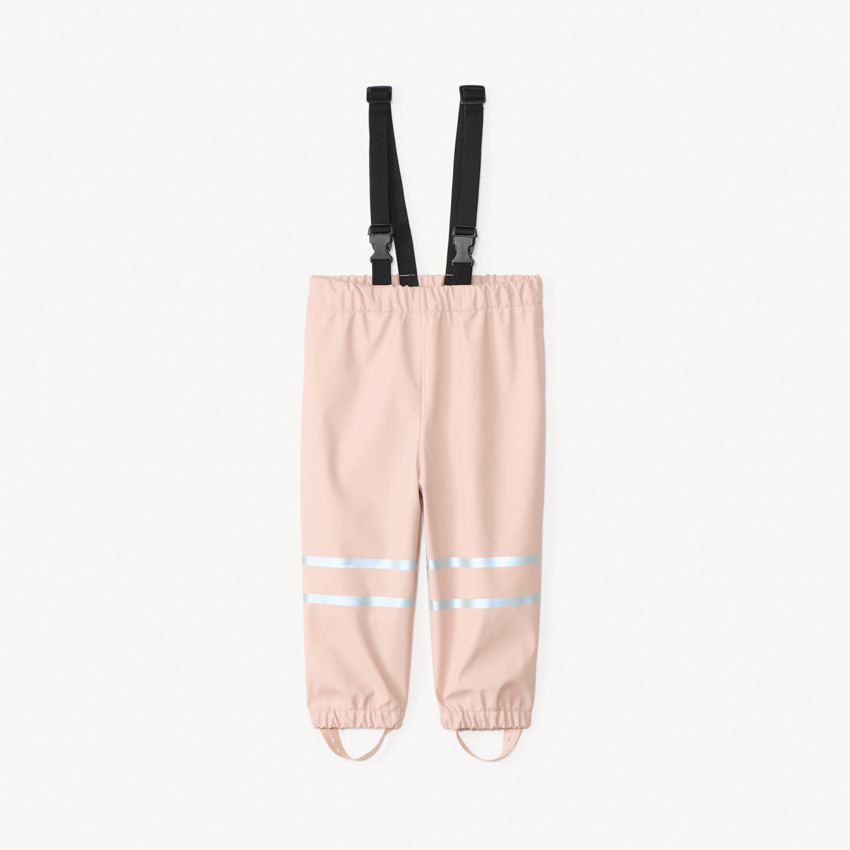 Pantalon de pluie waterproof à bretelles pour bébé fille 
