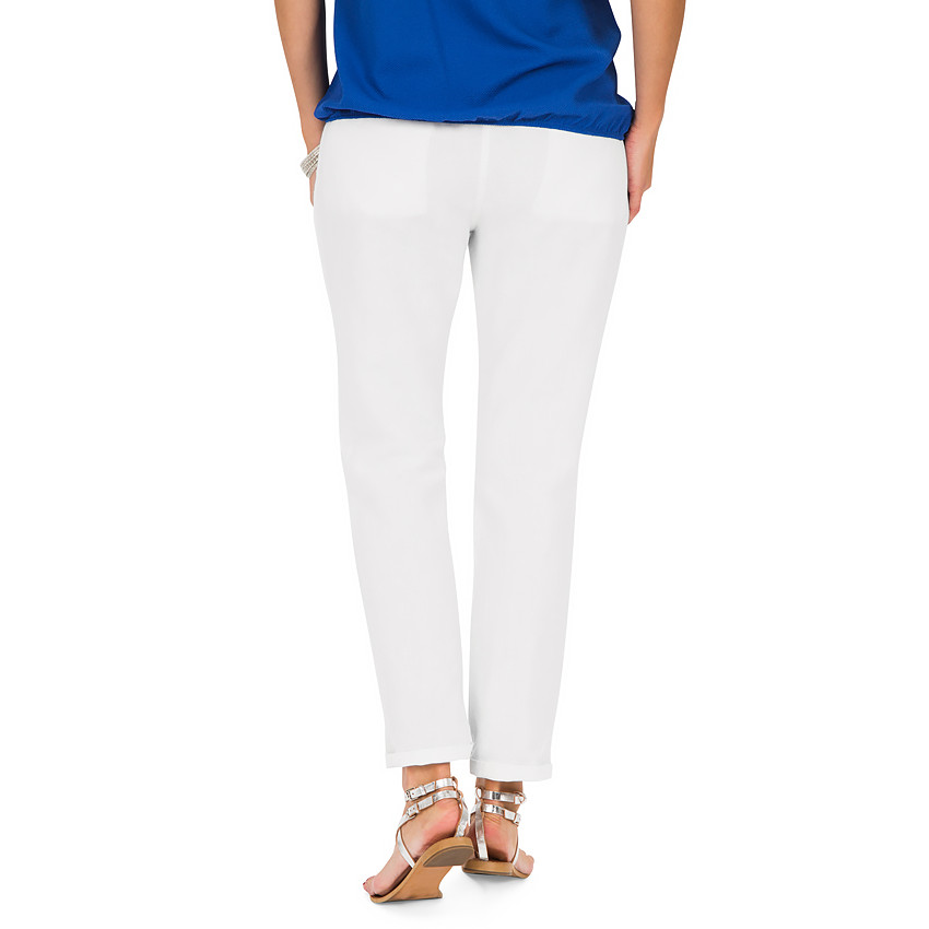 Pantalon de grossesse coupe chino en lin et coton 