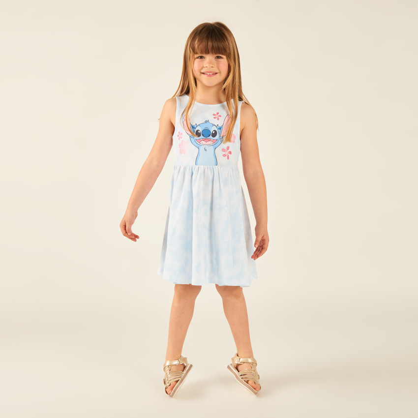 Robe débardeur tie and dye Stitch Disney pour fille