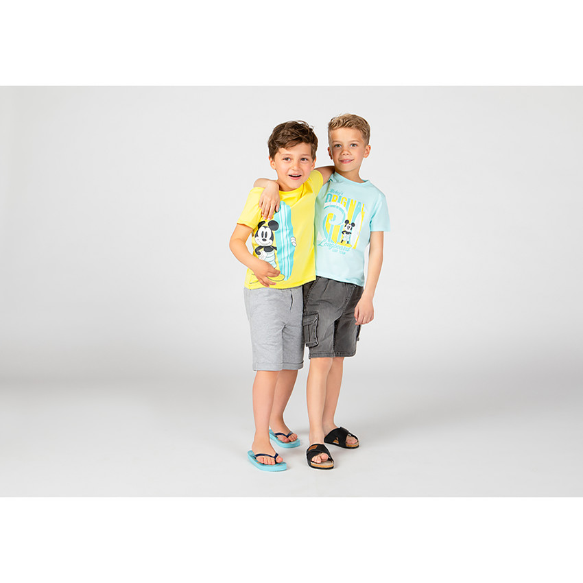 T-shirt manches courtes print Mickey Disney pour garçon 