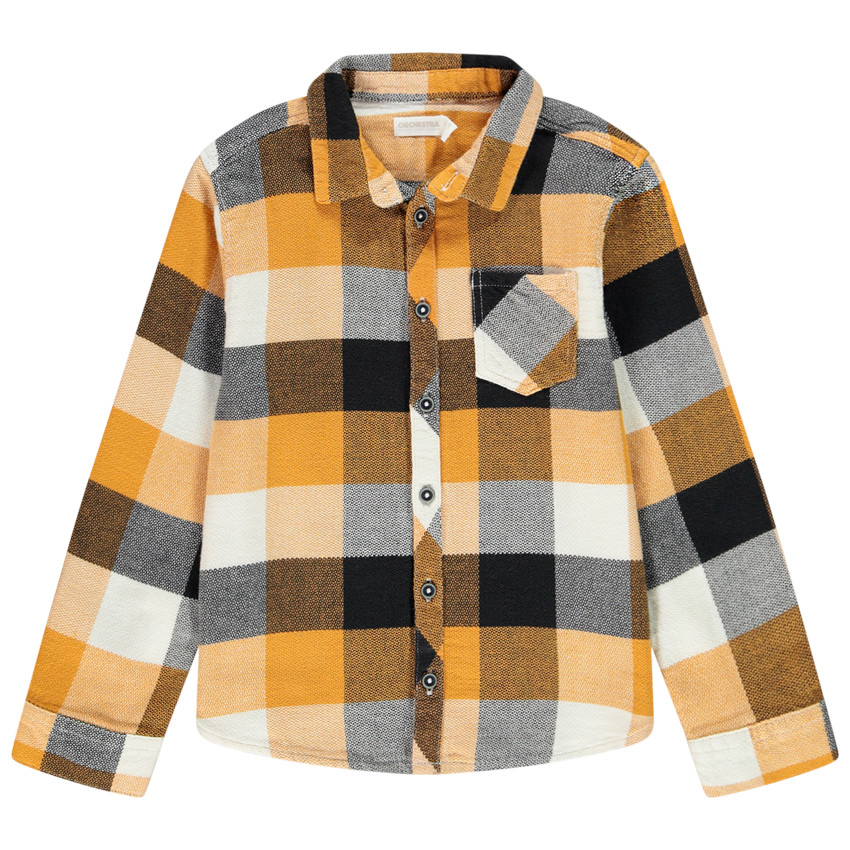 Chemise manches longues à carreaux pour enfant garçon 