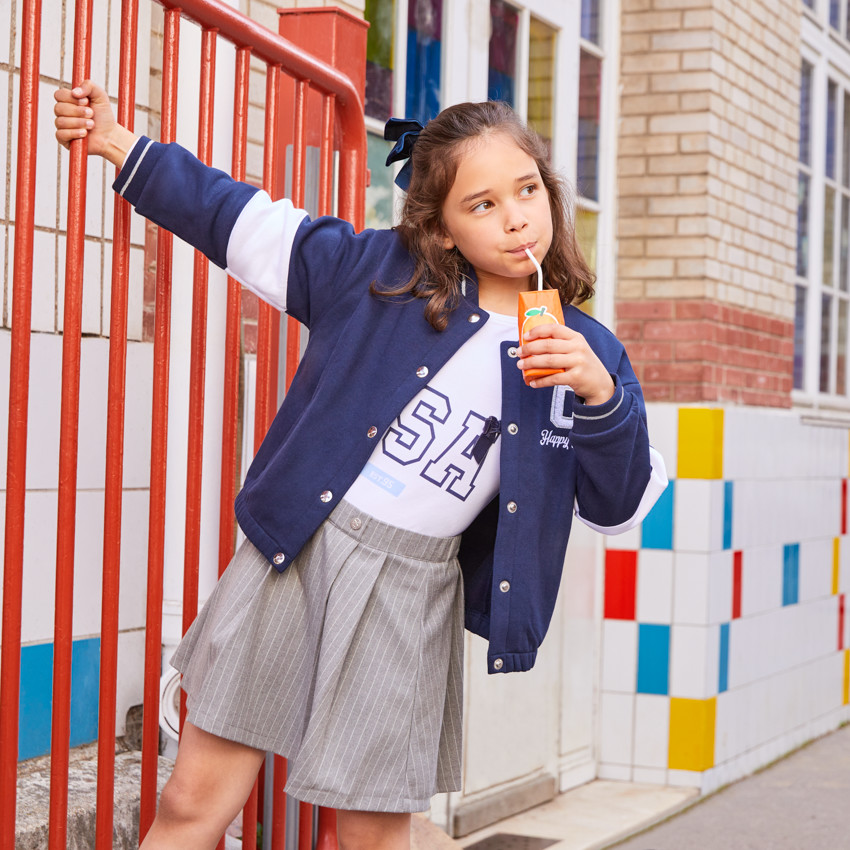 Gilet fille style teddy en molleton 