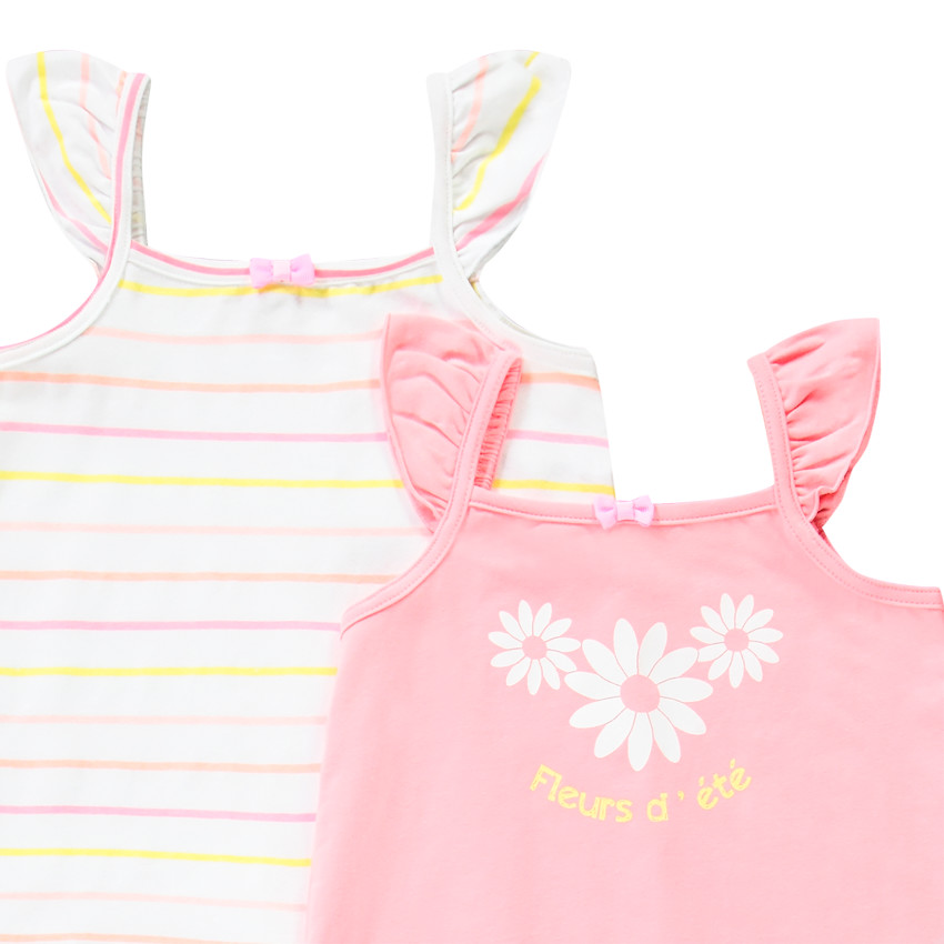 Lot de 4 combinaisons courtes colorées pour bébé fille 