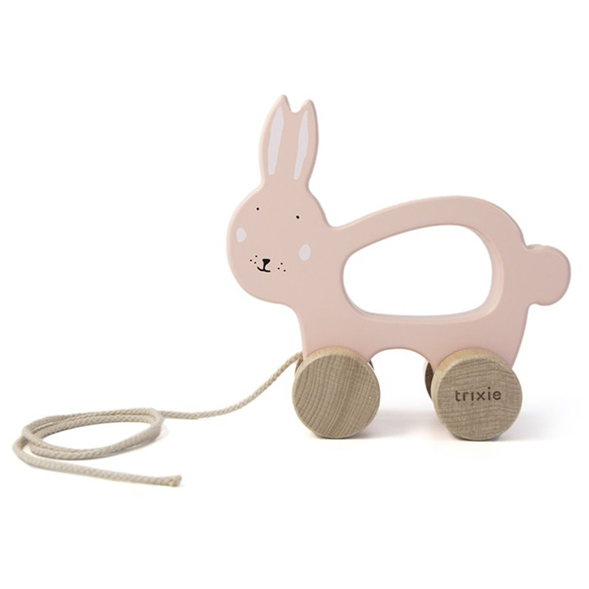 Jouet à tirer en bois - Mrs. Rabbit 