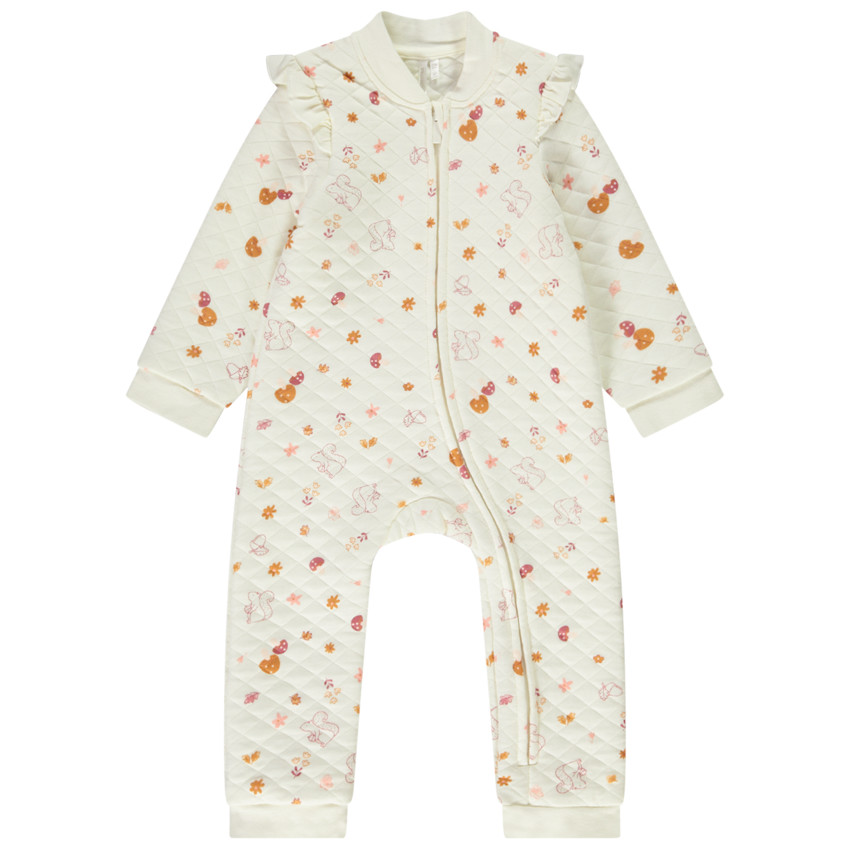 Surpyjama matelassé imprimé écureuils pour bébé fille 