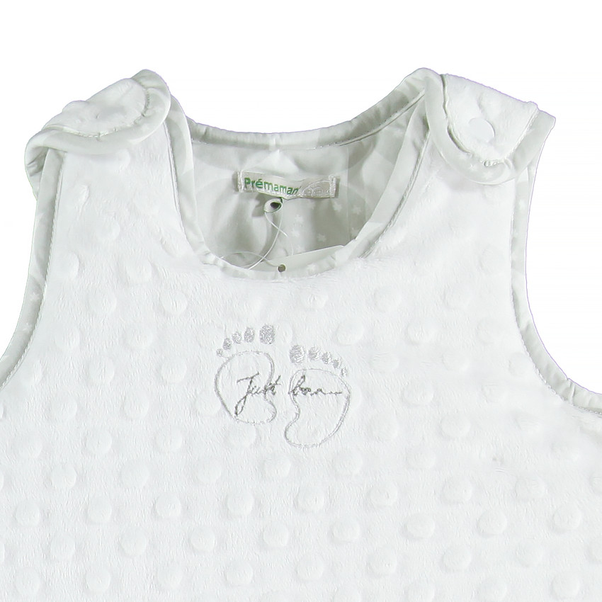 Turbulette en velours sans manches à pois relief  