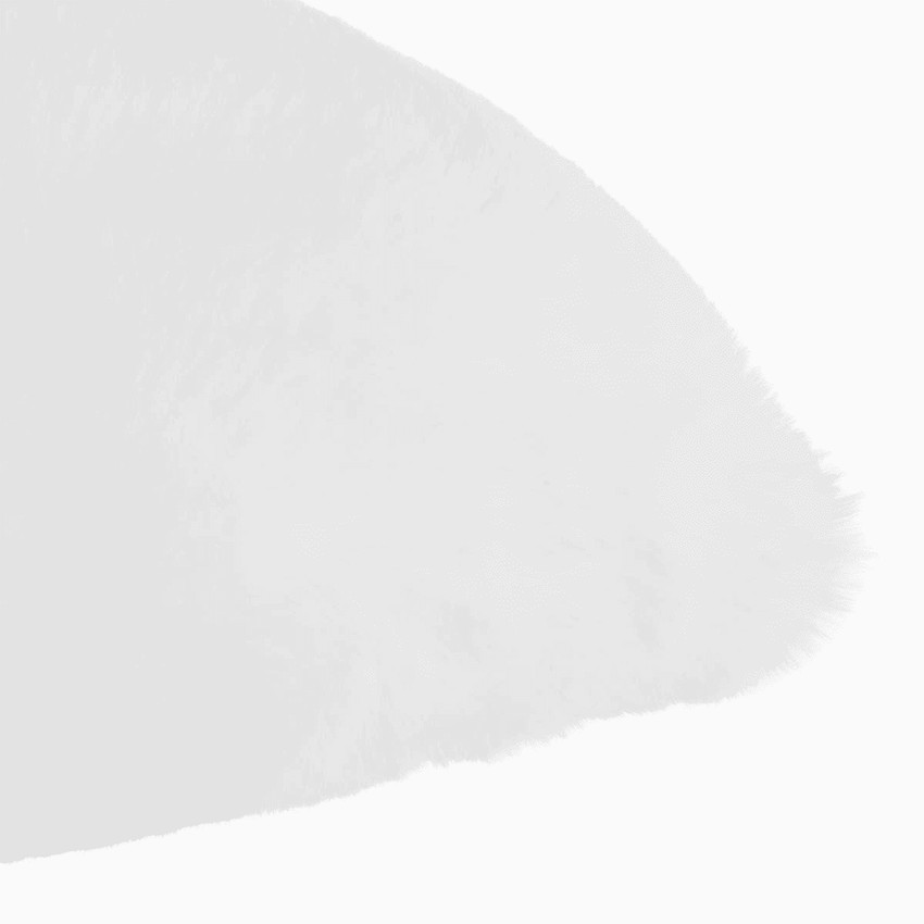 Coussin déco imitation fourrure - Blanc 