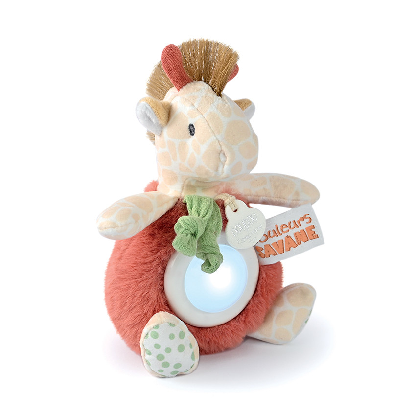 Veilleuse bébé girafe Couleurs Savane 15 cm 
