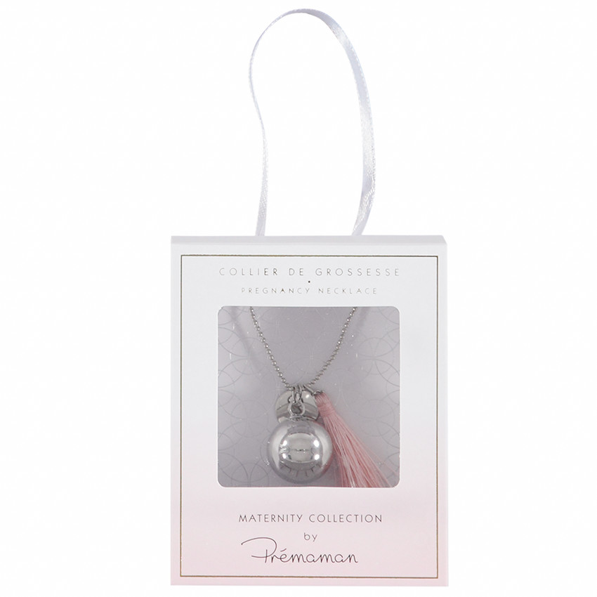 Bola de grossesse avec médaille et pompon coloré 