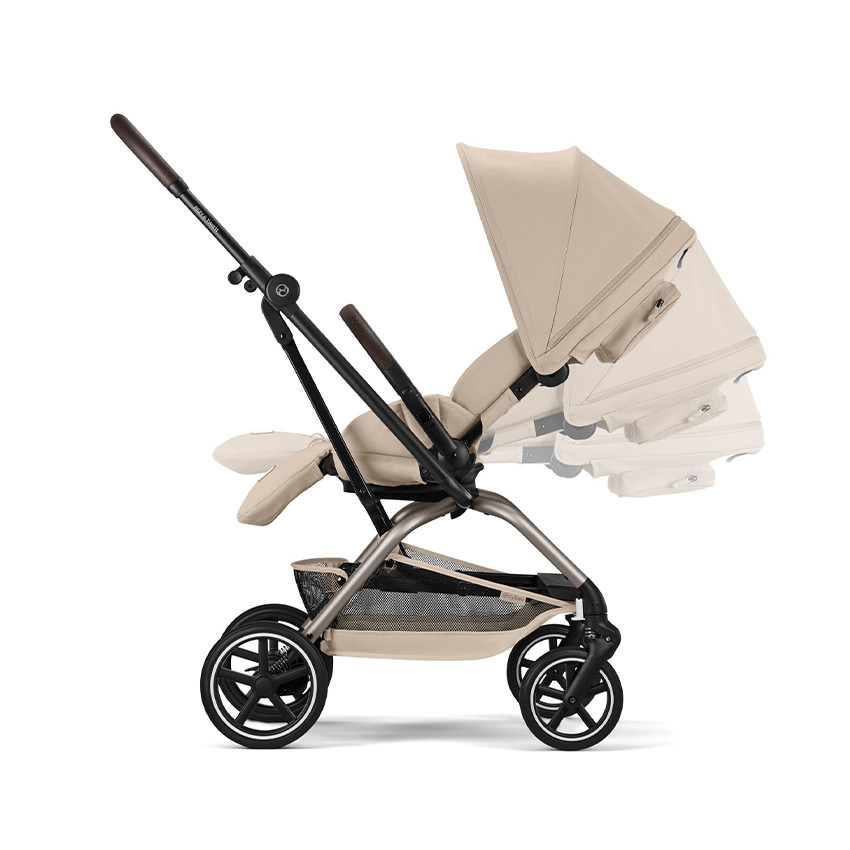 Poussette à siège rotatif Eezy S Twist+ 2 - Almond Beige 