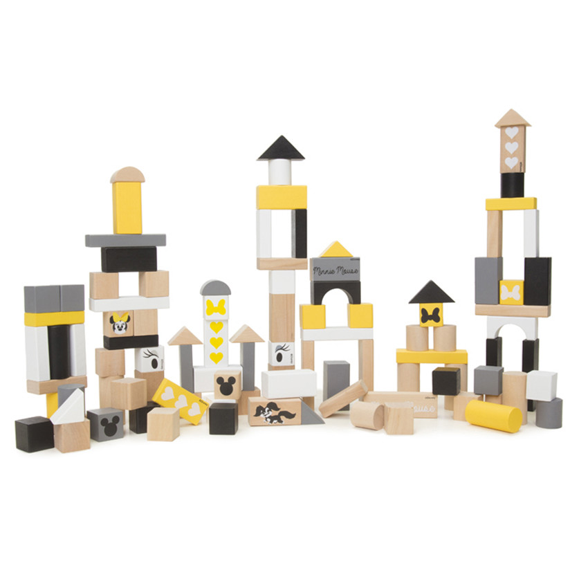Bloc en bois Minnie 100pc 