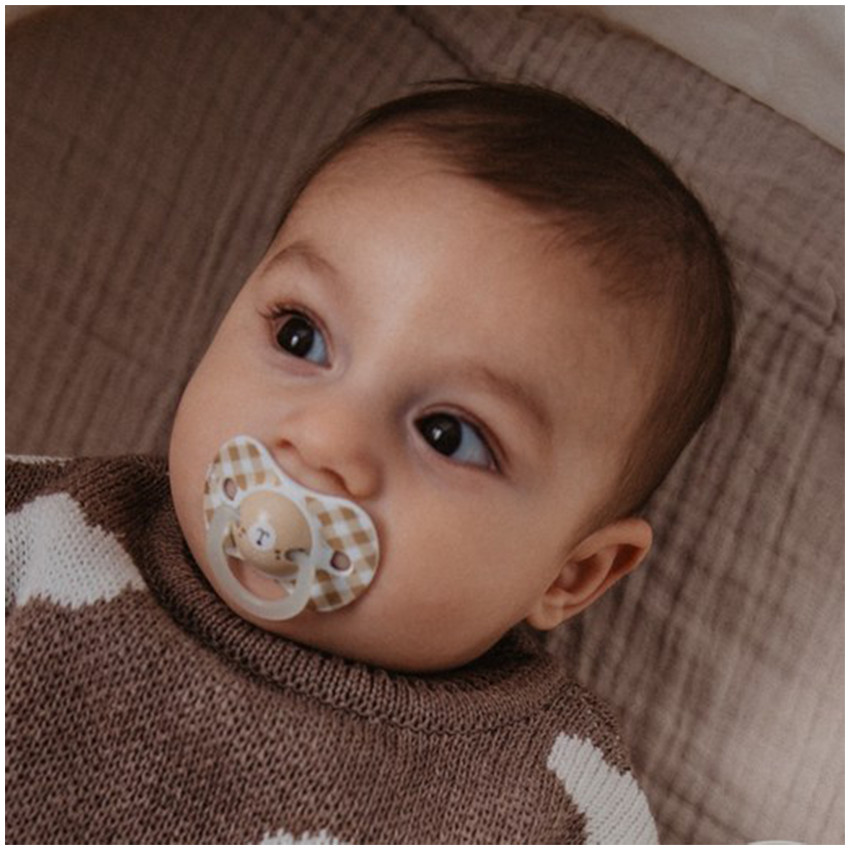 Lot de 2 sucettes 0-6m Jour & Nuit Bleu 