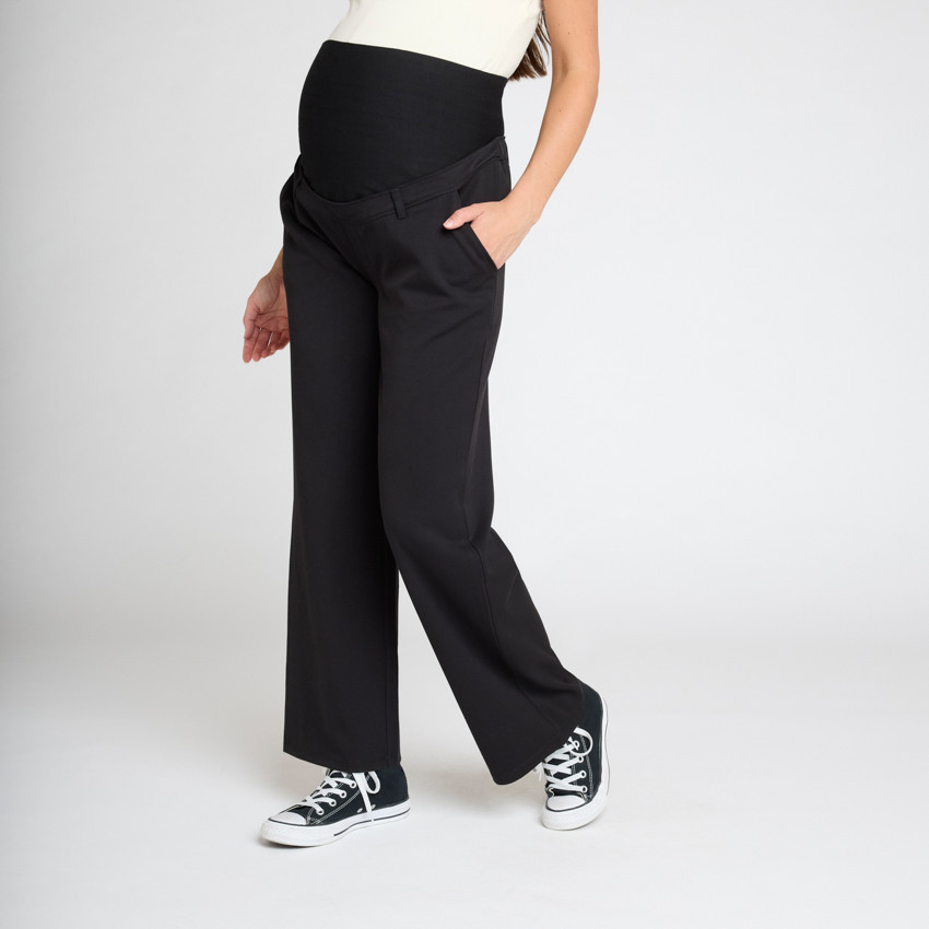 Pantalon de grossesse uni avec bandeau haut