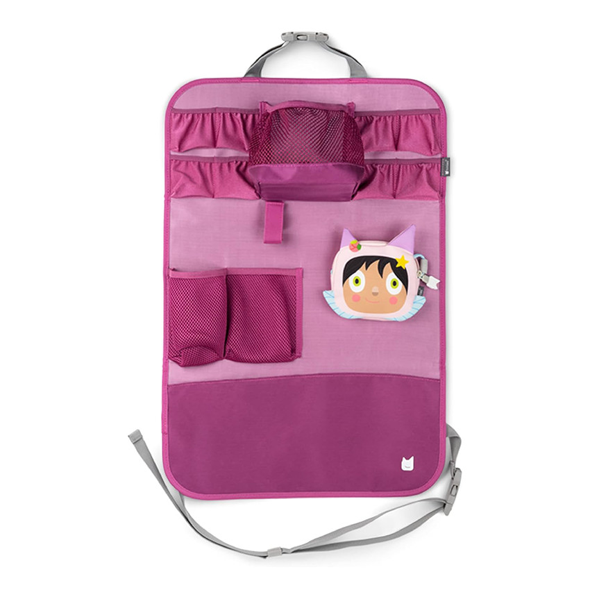 Organiseur de voiture + mini sac Fée rose 