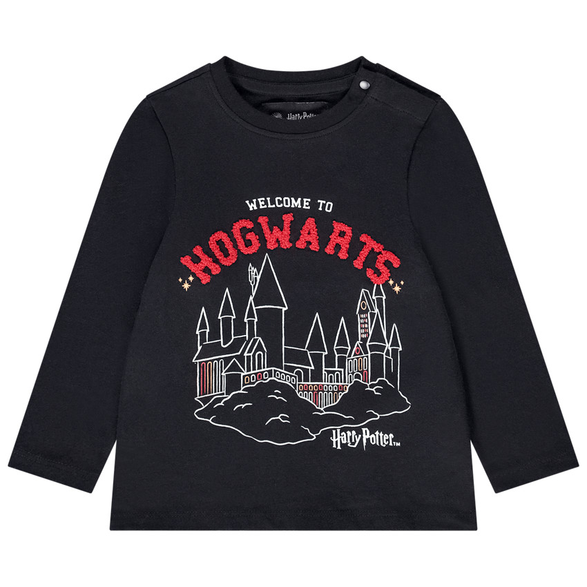 T-shirt manches longues patch Hogwarts Warner pour bébé garçon 