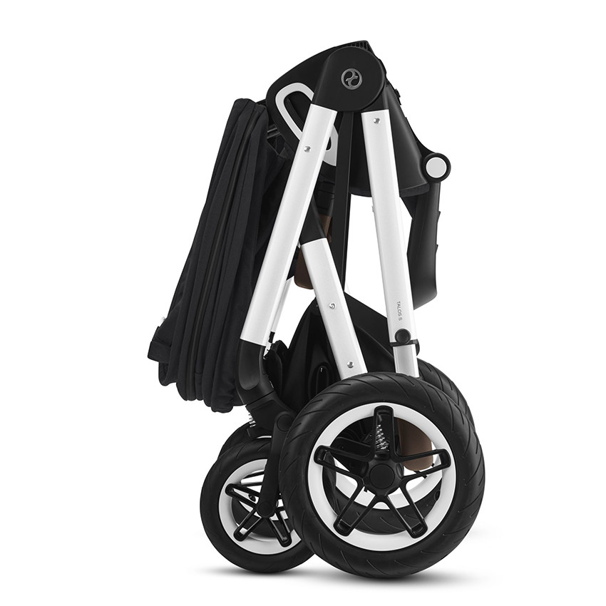 Poussette Talos S Lux - Châssis Silver - Siège Deep Black 