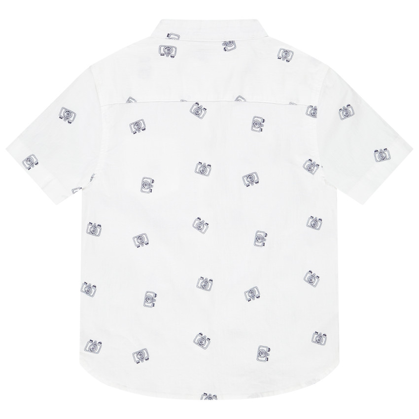 Chemise manches courtes col mao pour garçon 
