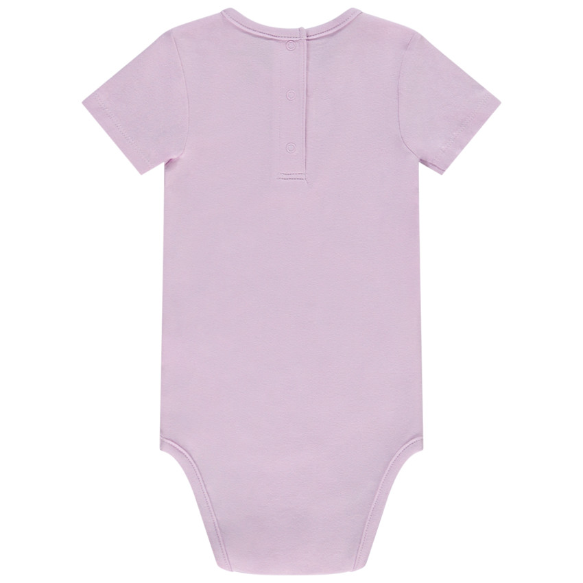 Lot de 3 bodies manches courtes unis pour bébé fille 