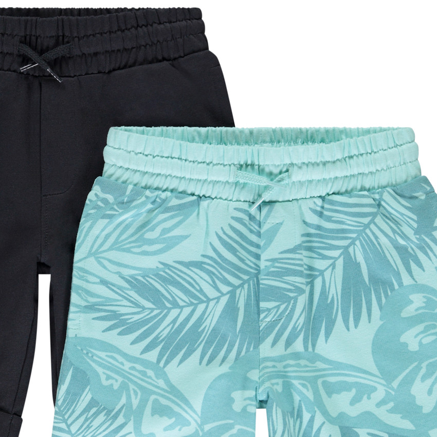 Lot de 2 bermudas en molleton fantaisie pour garçon  
