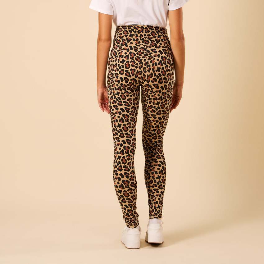 Legging de grossesse à bandeau haut imprimé léopard  