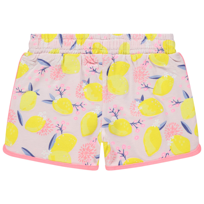 Short en jersey pour fille imprimé à taille élastiquée 