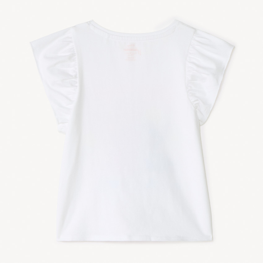 T-shirt manches courtes volantées Stitch et Angel Disney pour fille 