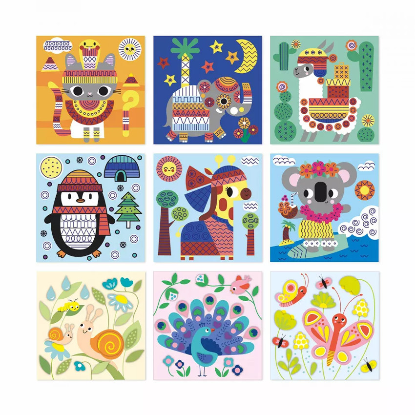 Coffret créatif multi activités stickers et feutre effaçable 