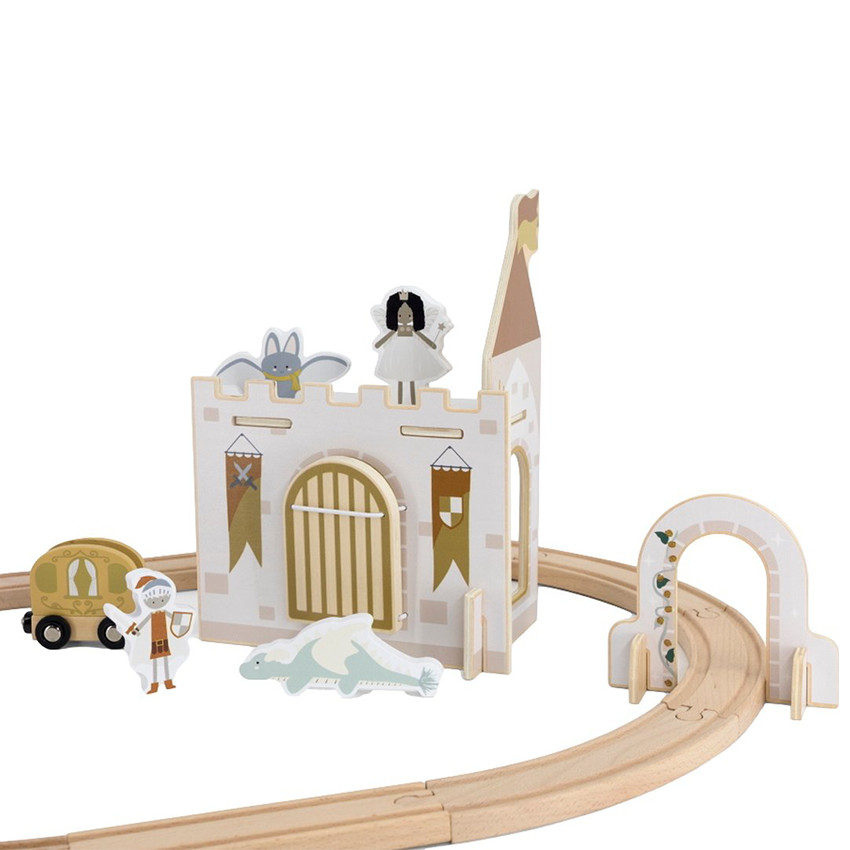 Set d'extension pour train en bois Château 11 pièces 