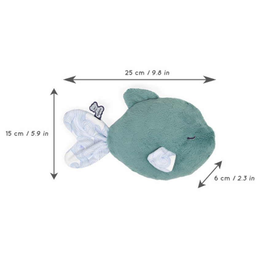 Bouillotte-peluche bien-être poisson S - Vert (Kaloo) - Image 3