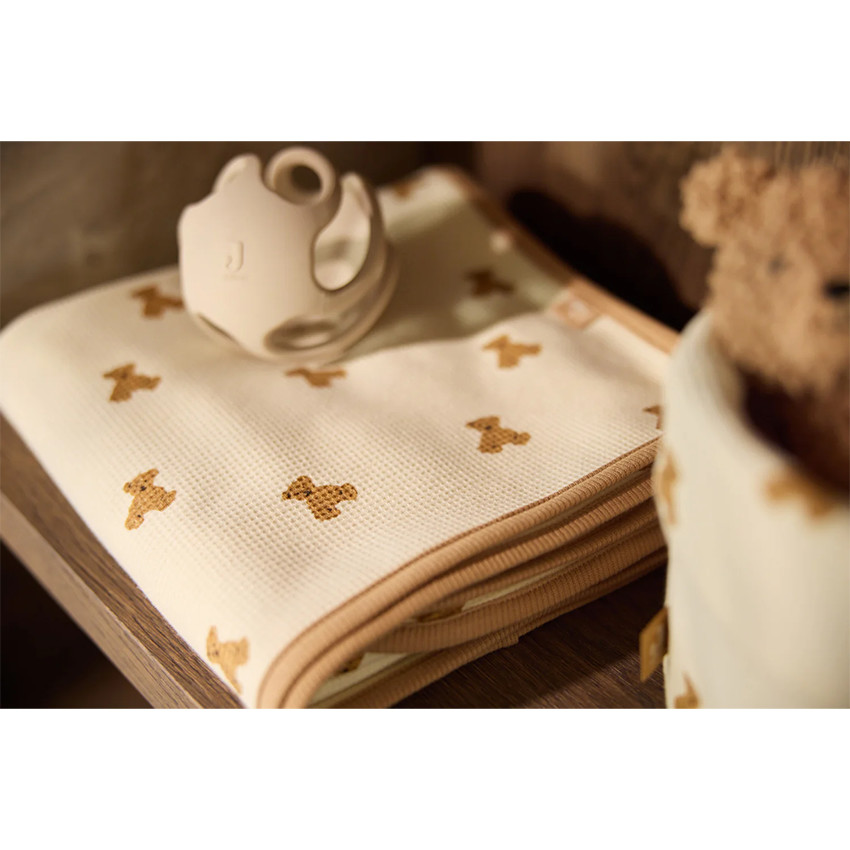 Couverture berceau 75x100cm Gaufré Mini Teddy Bear 