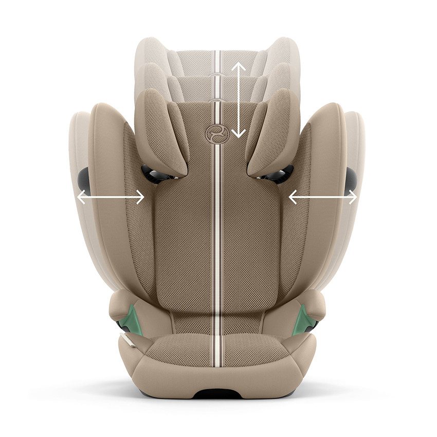 Siège-auto pliable Solution G2 i-Fix tissu Plus almond beige 