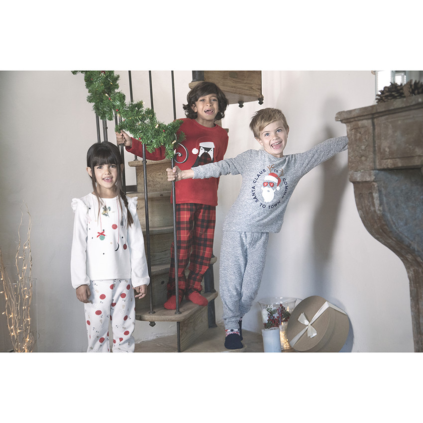 Pyjama de Noël en sherpa et flanelle pour enfant garçon 