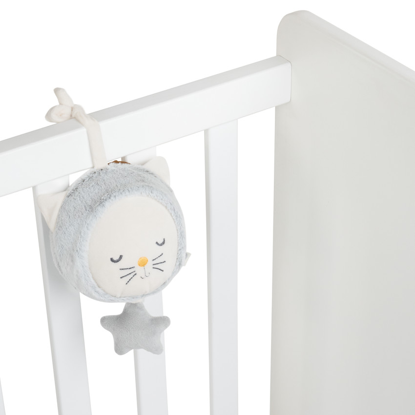 Peluche musicale tête de chat 