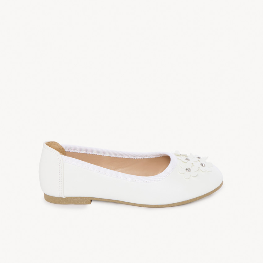 Ballerines à fleurs 3D et strass pour fille 