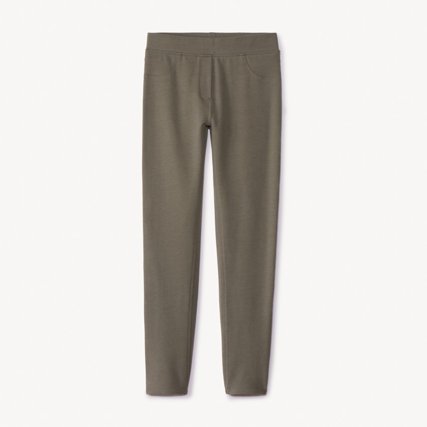 Jegging uni en maille molleton pour fille