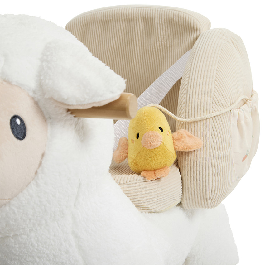 Mouton à bascule avec 2 jouets sensoriels - Blanc (Prémaman) - Image 5