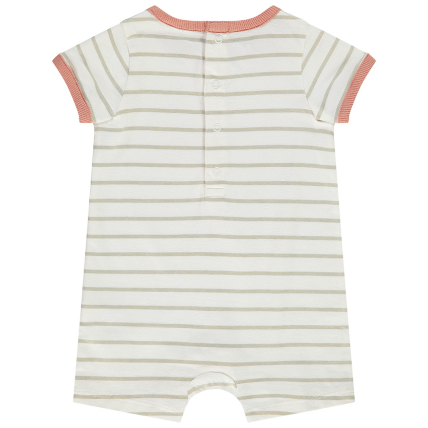 Combinaison courte rayée print Mickey Disney pour bébé garçon 