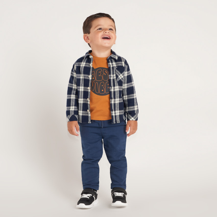 T-shirt manches longues bébé garçon imprimé ourson 